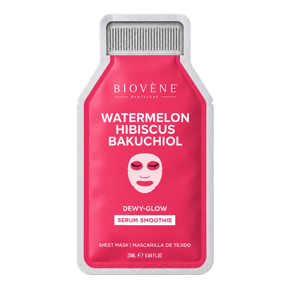 WATERMELON + BAKUCHIOL DEWY-GLOW! Smoothie Serum Sheet Mask with age-defying Bakuchiol, Watermelon & Hibiscus