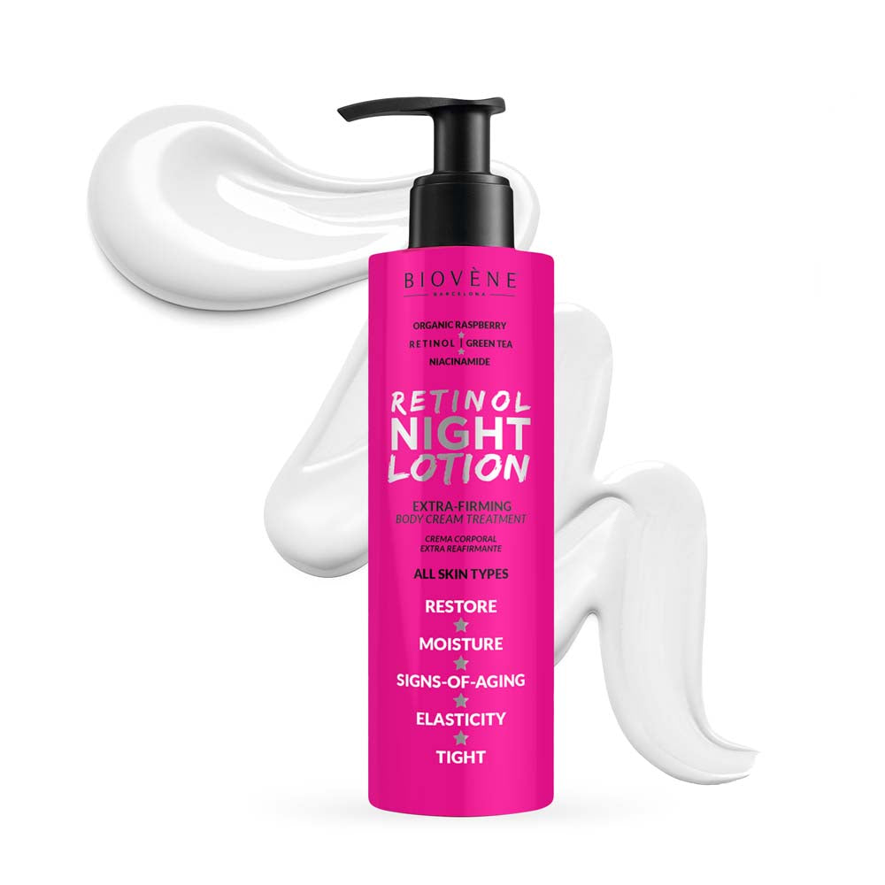 RETINOL NIGHT LOTION Extra-Firming Organic Raspberry Body Cream