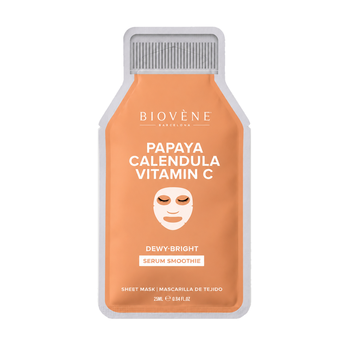 PAPAYA + VITAMIN C DEWY-BRIGHT! Smoothie Serum Sheet Mask with brightening Vitamin C, Papaya and Calendula