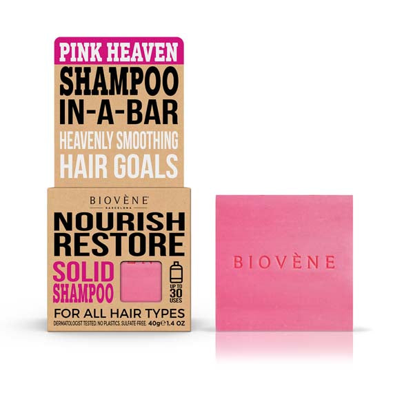NOURISH RESTORE Pink Heaven Solid Shampoo Bar
