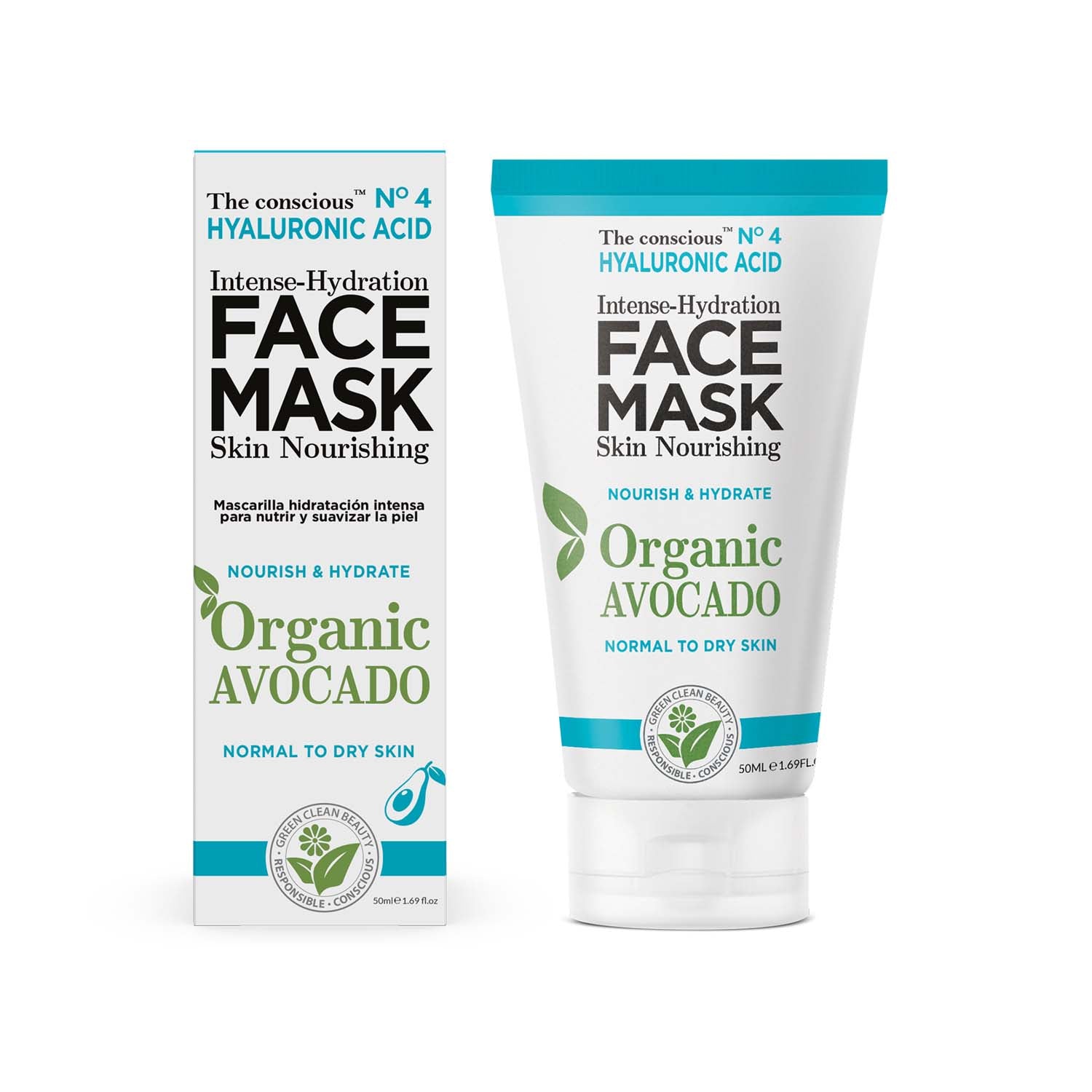 The conscious™ Hyaluronic Acid Intense-Hydration Face Mask Organic Avocado